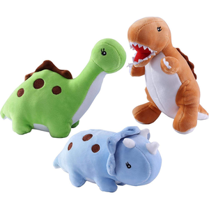 Ensemble <span class=keywords><strong>de</strong></span> jouets en peluche dinosaures, collection d'animaux en peluche doux, stégosaure, T-Rex, cadeau pour enfants, compagnon éducatif pour jeux d'imitation - Product Image 1