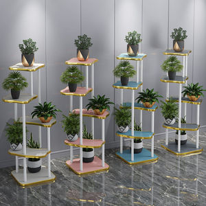Modern Luxury Solid Wood Flower Stand Irregular Design Indoor Plant Rack For Home Living Room Balcony Green Plants - Product Image 2