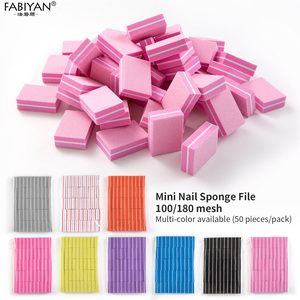 100/180 Grit <strong>Mini</strong> Nail File Double Side Nail File <strong>Buffer</strong> Sponge Sanding <strong>Block</strong> Nail <strong>Buffer</strong> - Product Image 3