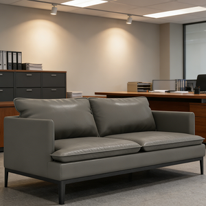 طقم أريكة مكتبية من الجلد بتصميم عصري بسيط، أريكة للمنزل والمكتب والمدرسة، أريكة للفنادق والشقق التجارية - Product Image 5