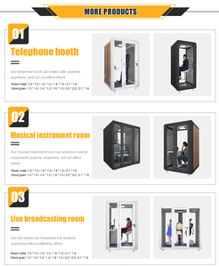 Cabina Telefonica Acustica per Ufficio di Qualità OEM con Isolamento Acustico 40dB e Telaio in Acciaio per Edifici Commerciali - Product Image 5