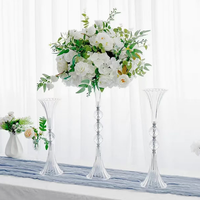 Transparente Kunststoff-Tischvase als Mittelpunkt-Blumenständer für Hochzeiten, Partys und Bankette, Tischdekoration, Hergestellt in China