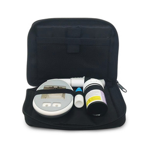 Sac pour lecteur de glycémie en tissu Oxford, étui de rangement pour instruments médicaux, 13x10.5x2.5cm, tissu noir pour lecteur de glycémie et - Product Image 3