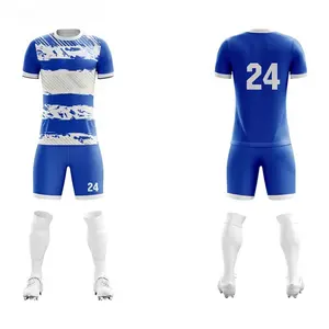 Traje de Jersey de diseño personalizado Conjuntos de competición profesional Ropa de fútbol Uniformes de fútbol de moda de dos piezas para hombres