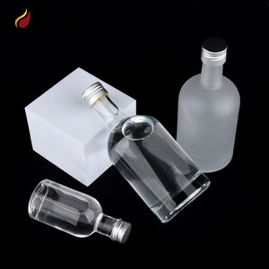 Kosong 100ml 200ml 375ml 500ml 750ml 50cl 75cl kecil bulat kaca wiski Tequila anggur minuman keras botol dengan karet Stopper - Product Image 5