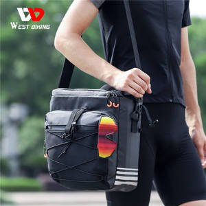 WEST BIKING New 48L Bicycle <strong>Carry</strong> <strong>Bag</strong>+Rain Cover Handlebar Zipped <strong>Bag</strong> Multifunctional Reflective 3 in 1 <strong>Bike</strong> Rear Pannier <strong>Bag</strong> - Product Image 4