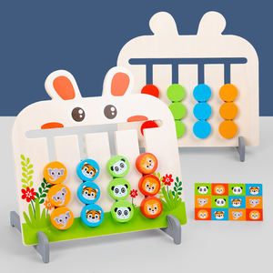 Jeu de société éducatif en bois pour bébés, jouet de classification spatiale lapin, pour l'entraînement à la pensée logique des enfants, vente en gros - Product Image 1