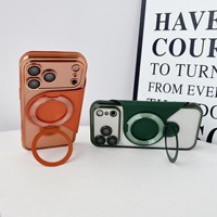 Étui de téléphone en cuir à rabat magnétique pour iPhone 12-18 Pro Max, porte-cartes électroplaqué, coque de protection antichoc