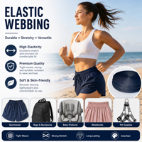 Sangle élastique bleu marine personnalisée avec logo pour vêtements de bébé, vêtements de sport, ceintures, certifiée OEKO-TEX ISO9001, vente en gros