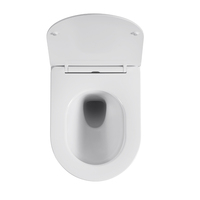 WC mural monobloc moderne en céramique à chasse d'eau, pour hôtels et villas
