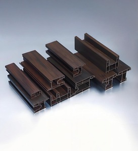 Tiêu chuẩn châu âu nâu uPVC hồ sơ <span class=keywords><strong>PVC</strong></span> hồ sơ dọc đẩy lên và xuống trượt mở đơn đôi TREO CỬA SỔ hồ sơ - Product Image 1