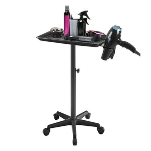 Chariot de Salon en Acier Inoxydable à Roulettes, Réglable en Hauteur, pour Coiffeur et Barbier - Meuble de Salon Très Vendu - Product Image 5