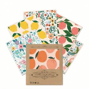 Paños de Cocina Suecos Ecológicos con Diseño Floral y de Frutas, Personalizables al por Mayor, Biodegradables, de Celulosa - Product Image 3