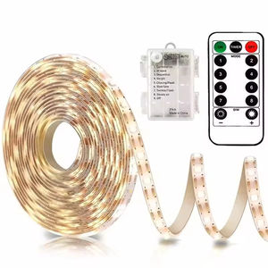 Battery-powered LED strip light warm white dimmable timer waterproof suitable for <b>TV</b> kitchen cabinets bedroom - Product Image 1