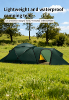Tente tunnel gonflable légère, imperméable, monocouche, pour une personne, avec filet en aluminium, pour le camping et la randonnée estivaux