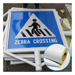 Panneau de signalisation <span class=keywords><strong>en</strong></span> rouleau de Construction <span class=keywords><strong>en</strong></span> PVC Ahead Work Zone Street Warning <span class=keywords><strong>Film</strong></span> réfléchissant pour la sécurité routière Construction de routes réfléchissantes - Product Image 1