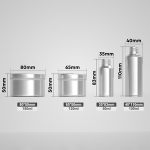Boîte en aluminium OEM pour crème à raser, pour fournitures de salon de coiffure, récipient traditionnel pour savon à raser humide avec couvercle, en gros - Product Image 2