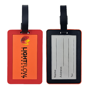Oem Accepted High Quality Custom 3D logo Soft Pvc Rubber Luggage Tag for Airline Tourist Gift Sets