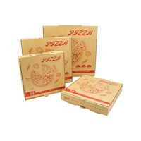 Lebensmittel qualität Flöte Wellpappe individuell bedruckte Größe Caja Para Pizza Design Karton Schwarz Scheibe Karton Wellpappe Kraft Pizza Boxen