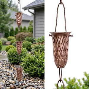 Cadena de Lluvia de Cobre para Decoración de Jardín, Decoración Colgante con Flujo de Agua, Estilo Simple, Material de Aluminio, Artículos de Jardinería - Product Image 1