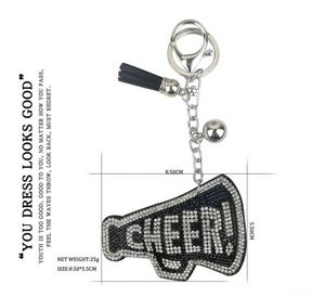 Đội hình superfan bỏng ngô cổ vũ Loa Keychain với tua đến kim cương trumpet lên cổ vũ Bling lấp lánh móc khóa - Product Image 2