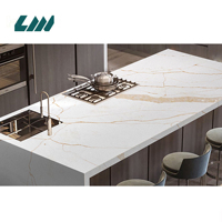 Comptoir de cuisine Quartz ton Prix Moderne Motif calacatta or Quartz