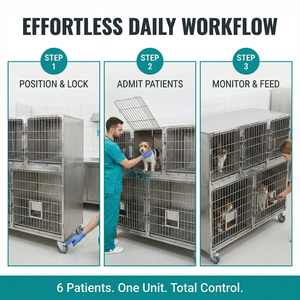 Enclos pour animaux de compagnie de qualité commerciale robuste, cage pour chien avec système de verrouillage sécurisé pour une récupération confortable des animaux - Product Image 4