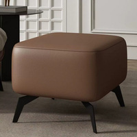 Fauteuil simple moderne avec accent pied-de-poule et coussin en mousse haute résilience pour salon, chambre et balcon