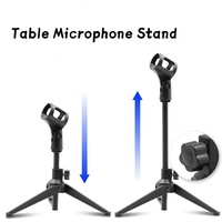 Support de microphone portable pliable avec pince pour micro, idéal pour salles de conférence et écoles