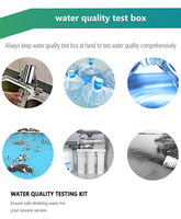 Kit de test d'eau d'aquarium professionnel boîte à outils de réactif de chlore outil de détecteur de qualité de l'eau d'étang à poissons avec électrolyseur