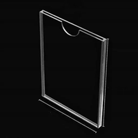 Porte-affiche mural transparent en acrylique, poche d'affichage en acrylique, porte-menu pour hôtel, bureau, école, hôpital, conférence
