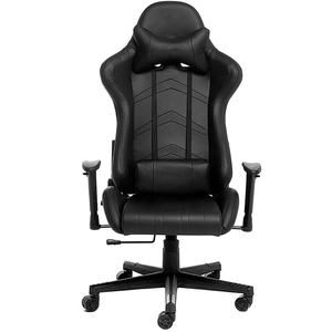 Chaise de jeu <span class=keywords><strong>gamer</strong></span> pivotante sportive de qualité supérieure Racer 2D Heavy Duty, nouvelle chaise de bureau confortable noire pour PC, livraison rapide - Product Image 1