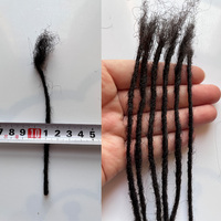 0.2cm soeur serrures 10 pouces couleur noire style Afro personnalisé entièrement fait à la main cheveux humains pour le tressage style Crochet dreadlocks