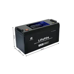 Ciclo profondo 12V 120AH lifepo4 batteria lifepo4 12.8V 100AH batteria al litio con BMS per inverter barca motore