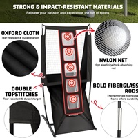 Filet de golf détachable pour l'entraînement au swing, écran d'entraînement portable pour l'extérieur, filet à balles en polyester 55x33x21 pouces