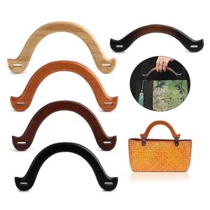 Asas clásicas de madera maciza en D para marco superior de <span class=keywords><strong>bolsa</strong></span> DIY con cierre de beso, accesorios de Hardware para monedero - Product Image 6