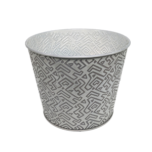 Pot de fleurs en fer et métal style campagnard américain, décoration de jardin, relief de pots anciens, poterie rouge, seau - Product Image 3