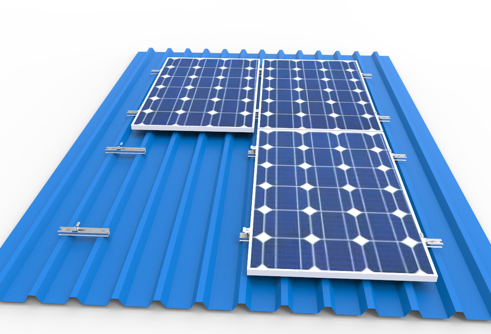 Solar Racking Railless Roof Mount Metal Pv Rails Mounting Rooftop ...