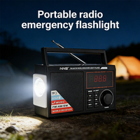 Radio Portátil de Plástico con USB/TF, Altavoz Integrado, Pantalla LED, Batería de 1001-1500mAh, Perilla de Sintonización Grande, Ideal para Regalo