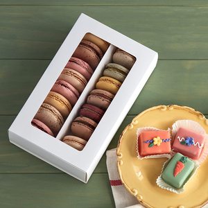 Scatole d'imballaggio personalizzate della pasticceria del biscotto dell'alimento del regalo di Eco Recycle con la scatola di Macaron della carta d'imballaggio del biscotto dolce della finestra - Product Image 3