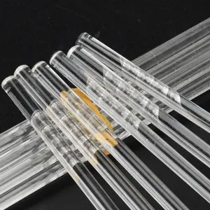 투명 광학 유리 석영 막대 유리 막대 투명 유리 튜브