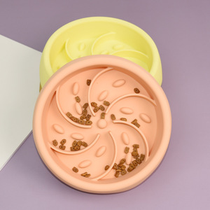 Bol en silicone pour animaux de compagnie, anti-étouffement, alimentation lente, grand modèle incliné, motif arrondi, diamètre 210 mm - Product Image 2
