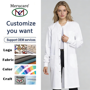 Camice da Laboratorio Medico alla Moda, Uniforme Personalizzata Unisex <span class=keywords><strong>con</strong></span> <span class=keywords><strong>Logo</strong></span> Personalizzato per Uso Ospedaliero - Product Image 5