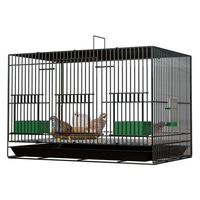 Cage à oiseaux pliable en fil métallique pour cailles, poussins, canetons, pigeons avec plateau, mangeoires et abreuvoirs – Fournitures d'alimentation pour animaux de compagnie