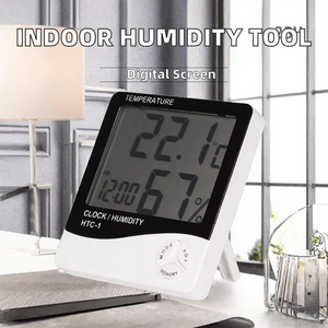 Digital LCD Eletrônico Digital Temperatura Umidade Medidor Termômetro Higrômetro Indoor Outdoor Weather Monitor - Product Image 2