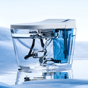 Haute qualité à ouverture automatique couvercle fermé <span class=keywords><strong>Wc</strong></span> toilette rinçage automatique toilettes intelligentes forme carrée toilette intelligente montée au sol - Product Image 5