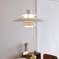Lampe suspendue en aluminium et fer de style vintage pour chambre à coucher, maison d'hôtes, style japonais tendance rétro, soucoupe volante, simple, moderne, salle à manger, bar