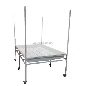 White Abs Plastic 3X6 4X4 4X6 4X8 Garden Hydro Fodder Flood Tray And Drain Hydroponic Tray Stand Flood Table