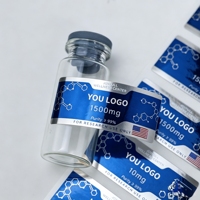 Autocollants en rouleau en PP imperméables de haute qualité pour la vente en gros, étiquettes personnalisées de petite taille pour les produits cosmétiques et de beauté à base de peptides