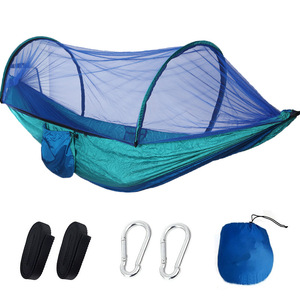 <span class=keywords><strong>Hamac</strong></span> portable <span class=keywords><strong>en</strong></span> polyester haute résistance avec moustiquaire pour le camping, la randonnée, la pêche et les moments <span class=keywords><strong>de</strong></span> détente <span class=keywords><strong>en</strong></span> extérieur - Product Image 2